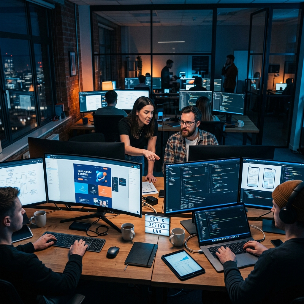 AdeptX Web Studio team working in Bengaluru
